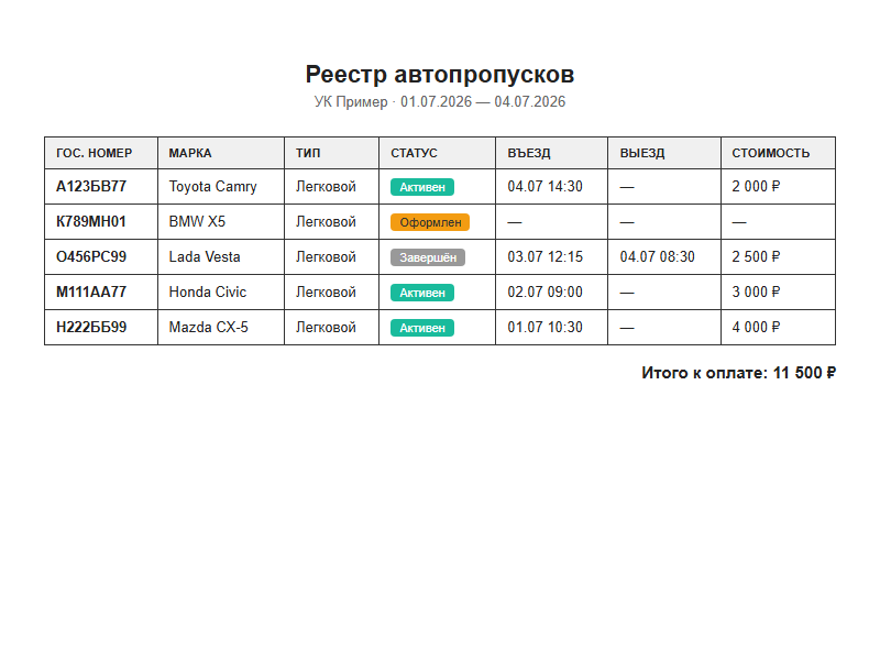Печатная форма